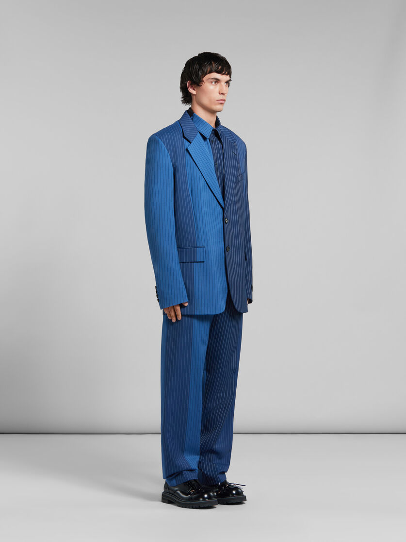 Blue dégradé pinstripe wool blazer - Jackets - Image 6