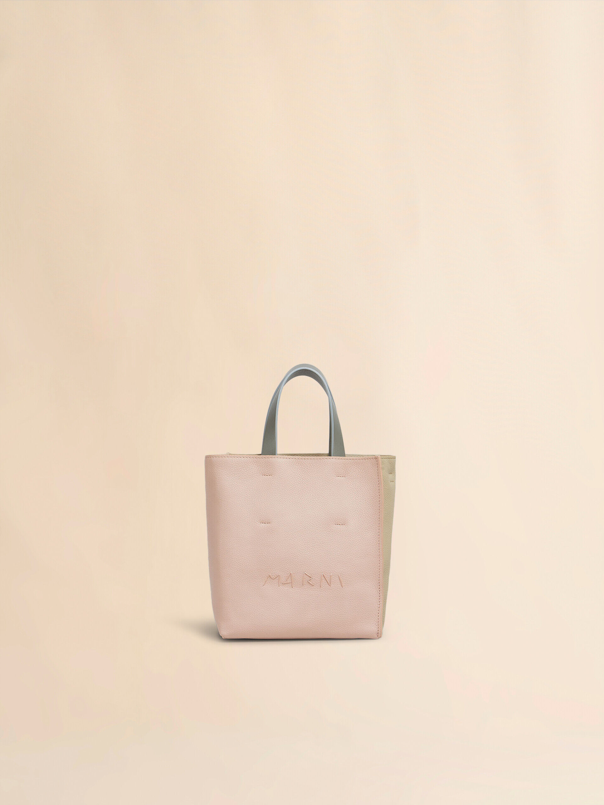 Marni Beige Leather Top Spiral Spring Shoulder and Crossbody
