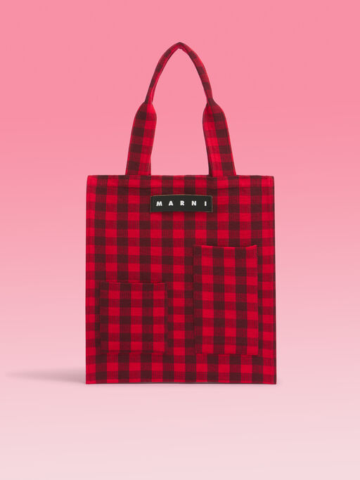 レッド MARNI MARKET POCKET BAG - ショッピングバッグ