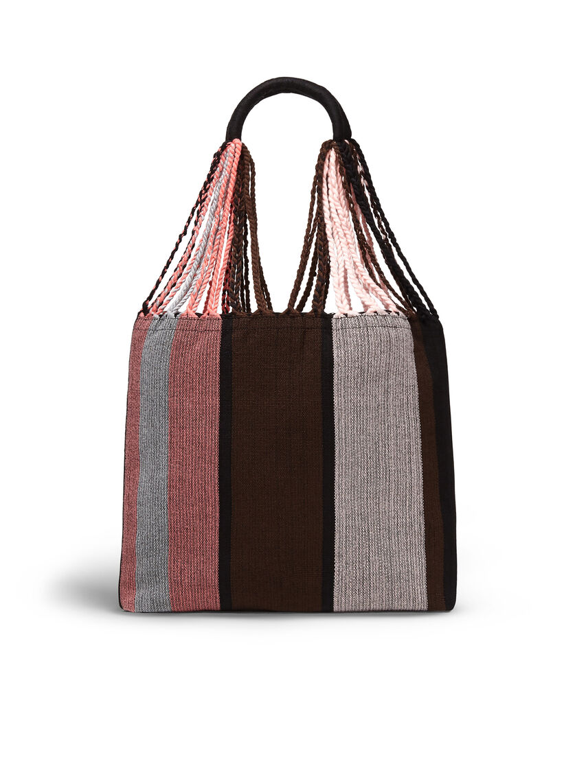 MARNI MARKET ポリエステル ショッピングバッグ ハンモック風ハンドル付き グレー/ターコイズ/レッド - ハンドバッグ - Image 3