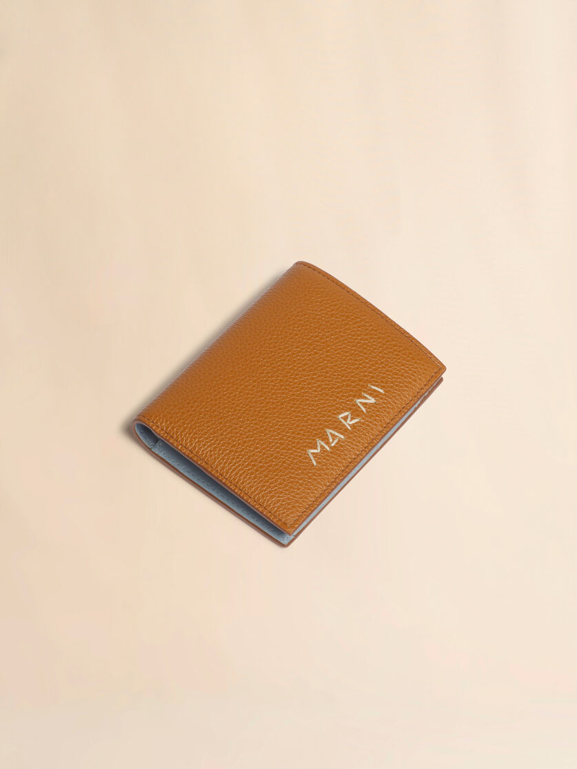ブラウン レザー製 二つ折りウォレット、Marni Mending刺繍入り, Image 5