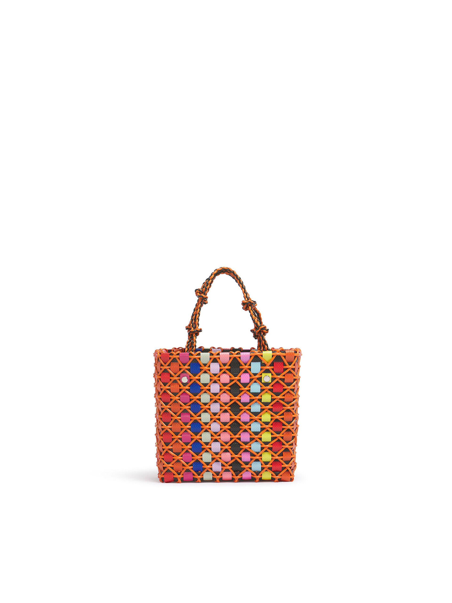 MARNI／新作／マルニマーケット CAKE BASKET2024／キウイ ライトブルー マルチカラー MARNI MARKET CAKE BASKET バッグ