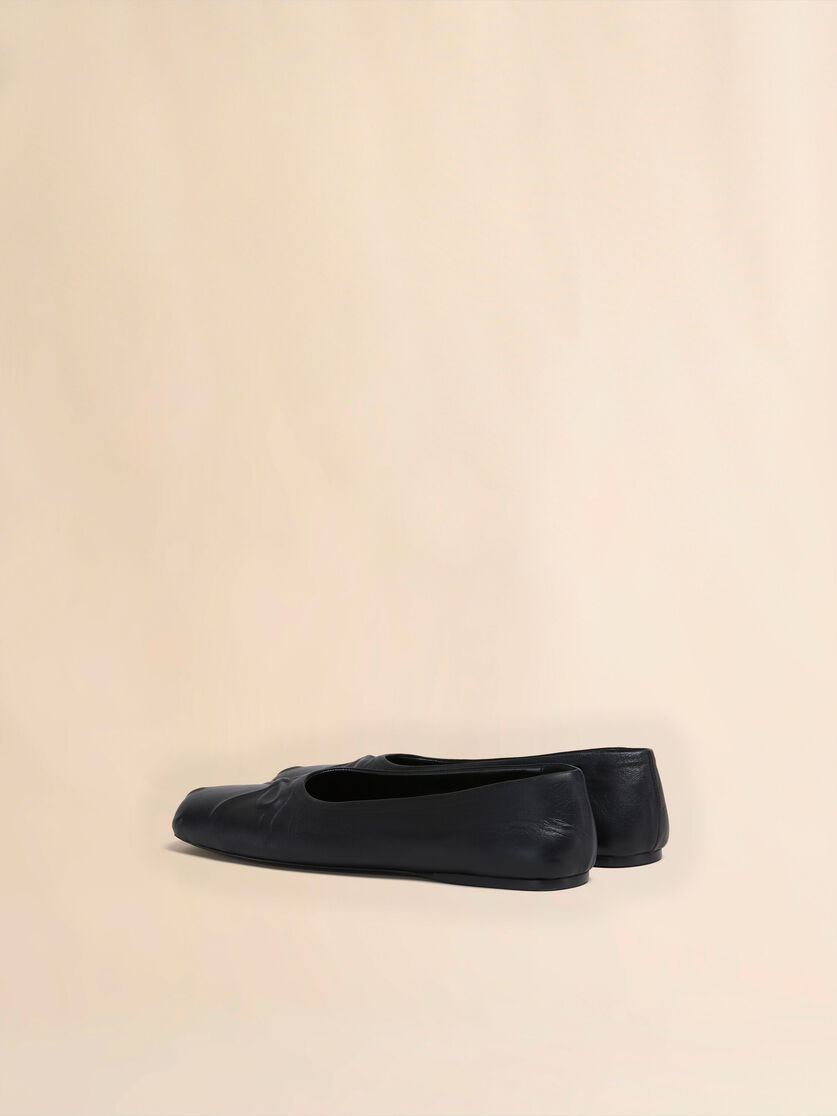 Black nappa leather Little Bow ballet flat - Ballet Shoes - Image 3