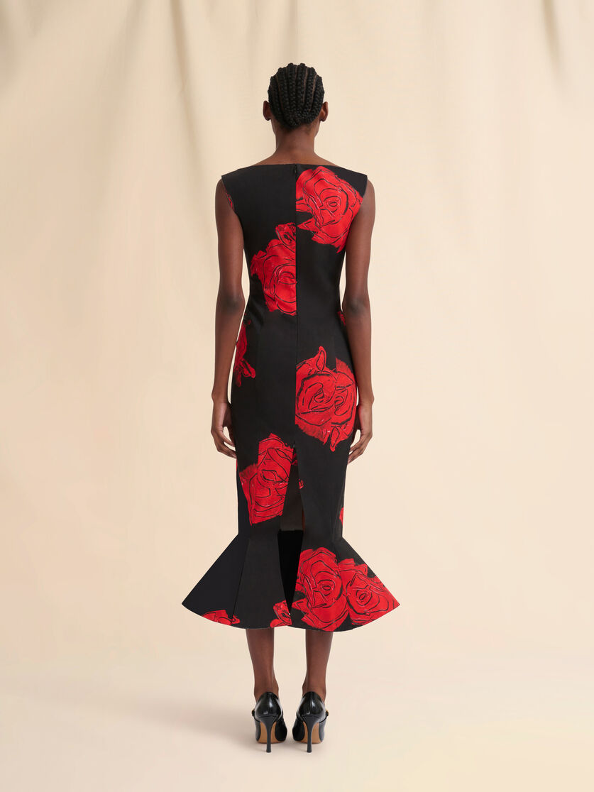 Robe en popeline noire avec imprimé Juno - Robes - Image 3