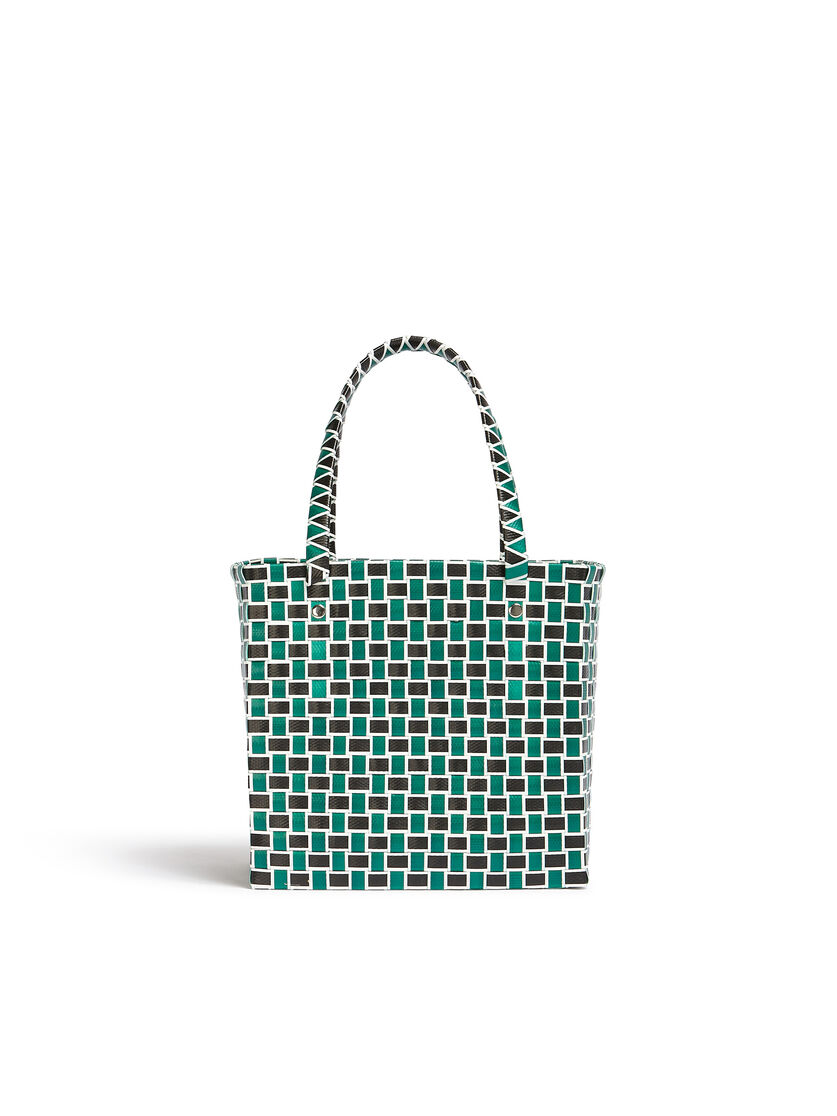 MARNI MARKET FLOWER MINI BASKET bag in orange butterfly motif - Shopping Bags - Image 3