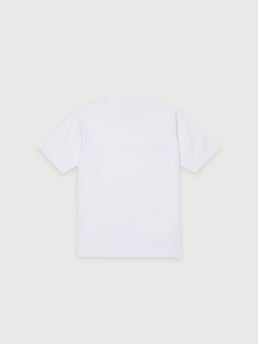 White cotton t-shirt with logo, Image 2