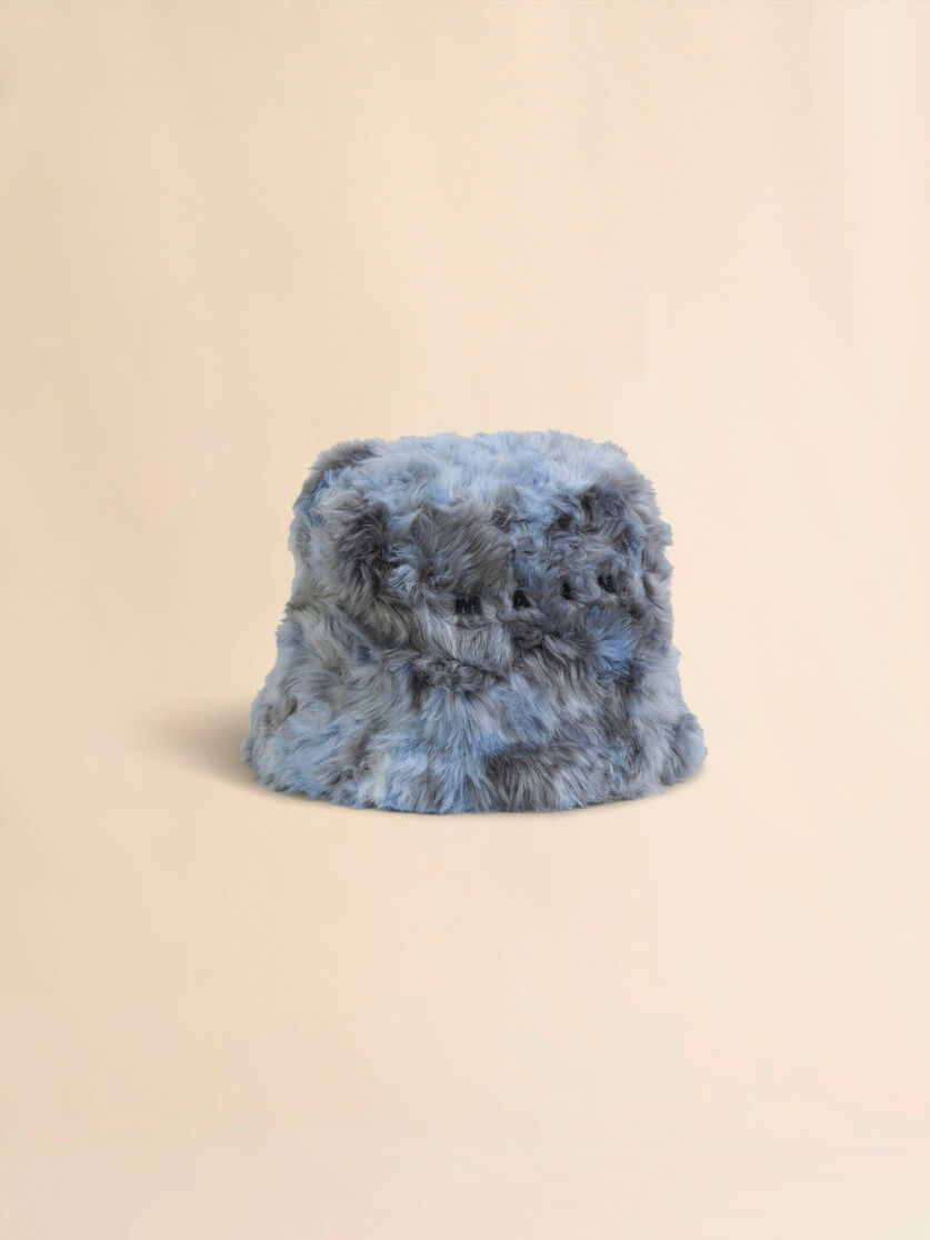 Gorro de pescador de jacquard de pelo largo gris - Sombrero - Image 1