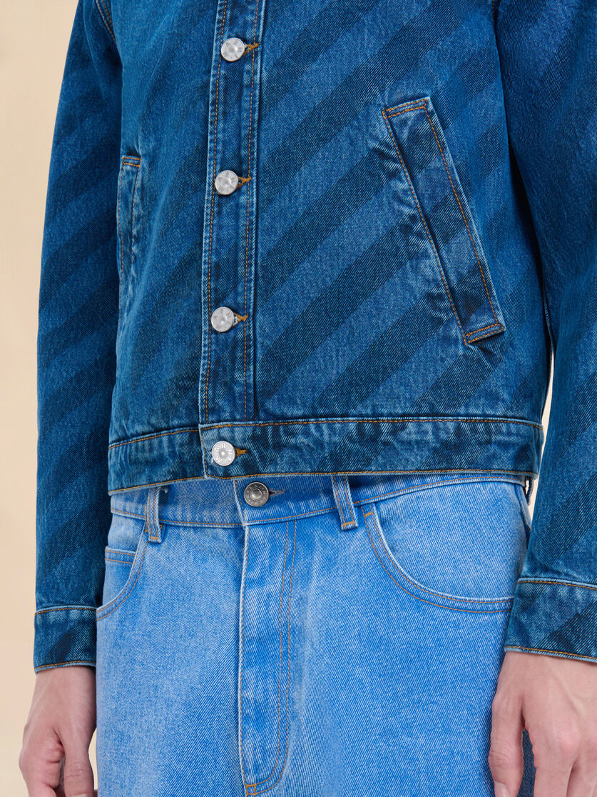 Blue striped denim jacket - Jackets - Image 5