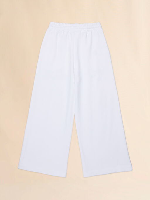 Pantaloni in felpa bianca con piccola stampa Marni - Pantaloni