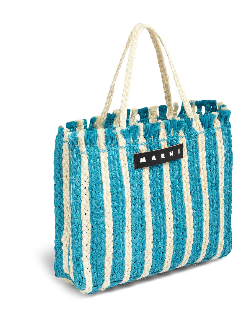 MARNI MARKET bag in pale blue natural fiber - Shopping Bags - Image 4