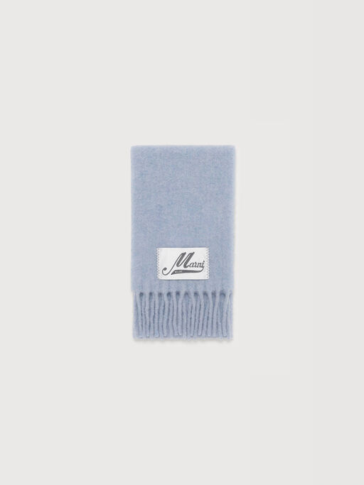 Light blue alpaca scarf - Scarves