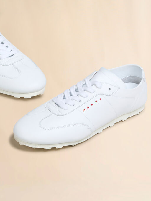 White nappa leather Softy Soccer sneaker - Sneakers