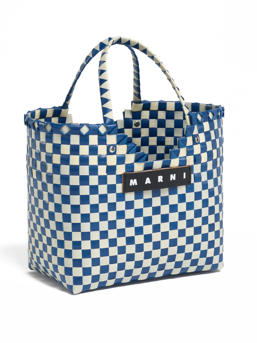 MARNI MARKET LOVE BASKET Tasche in Blau und Weiß - Taschen - Image 4