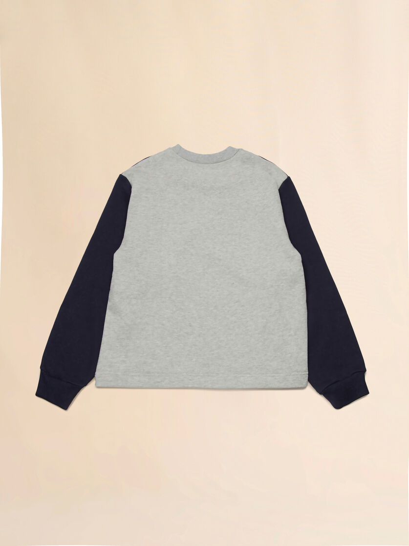 Crewneck sweatshirt with colorblock details - Sweaters - Image 2
