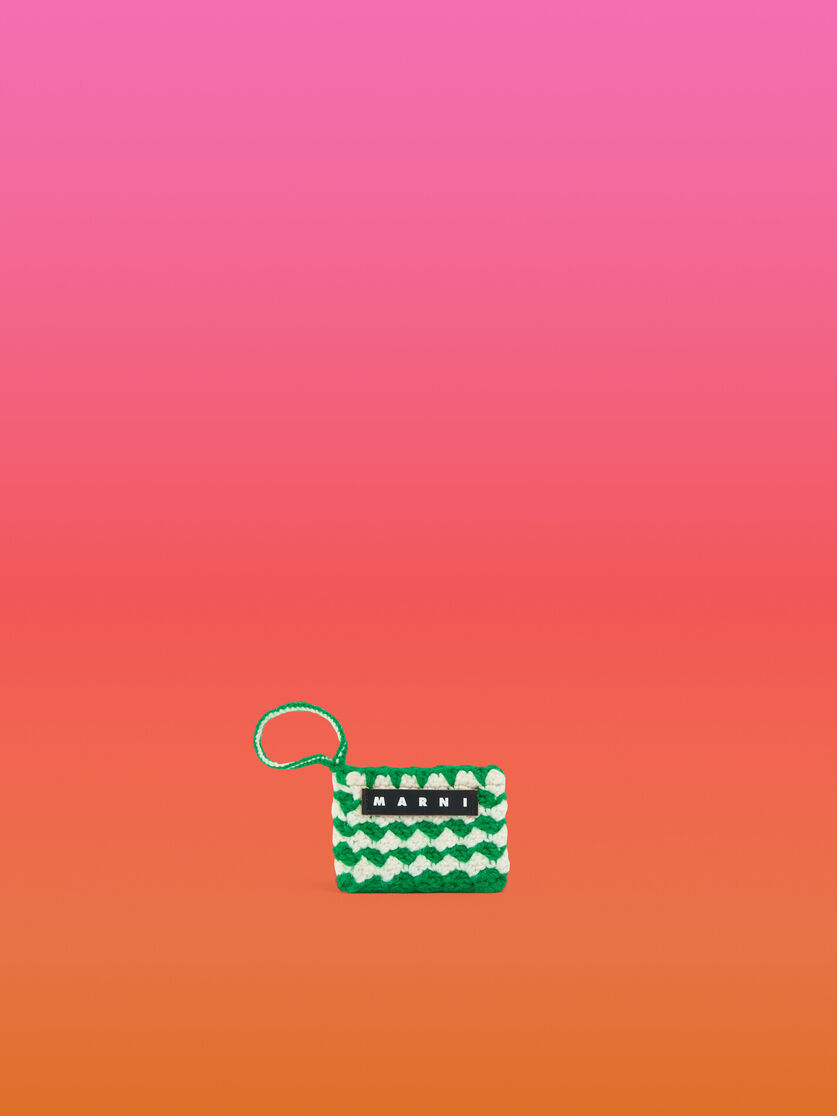 Pochette Marni Market Chessboard  Mini In Crochet Nero - Accessori - Image 1