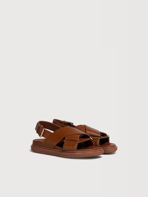 Brown leather Fussbett - Sandals