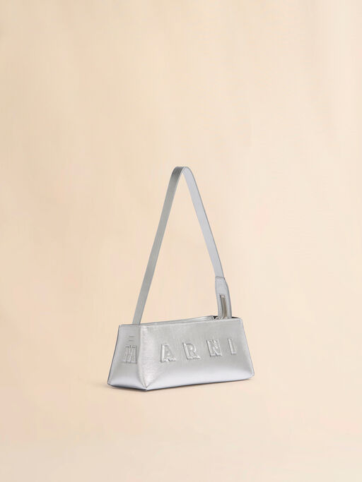 シルバー レザー製 Museo バゲットバッグ - ショルダーバッグ