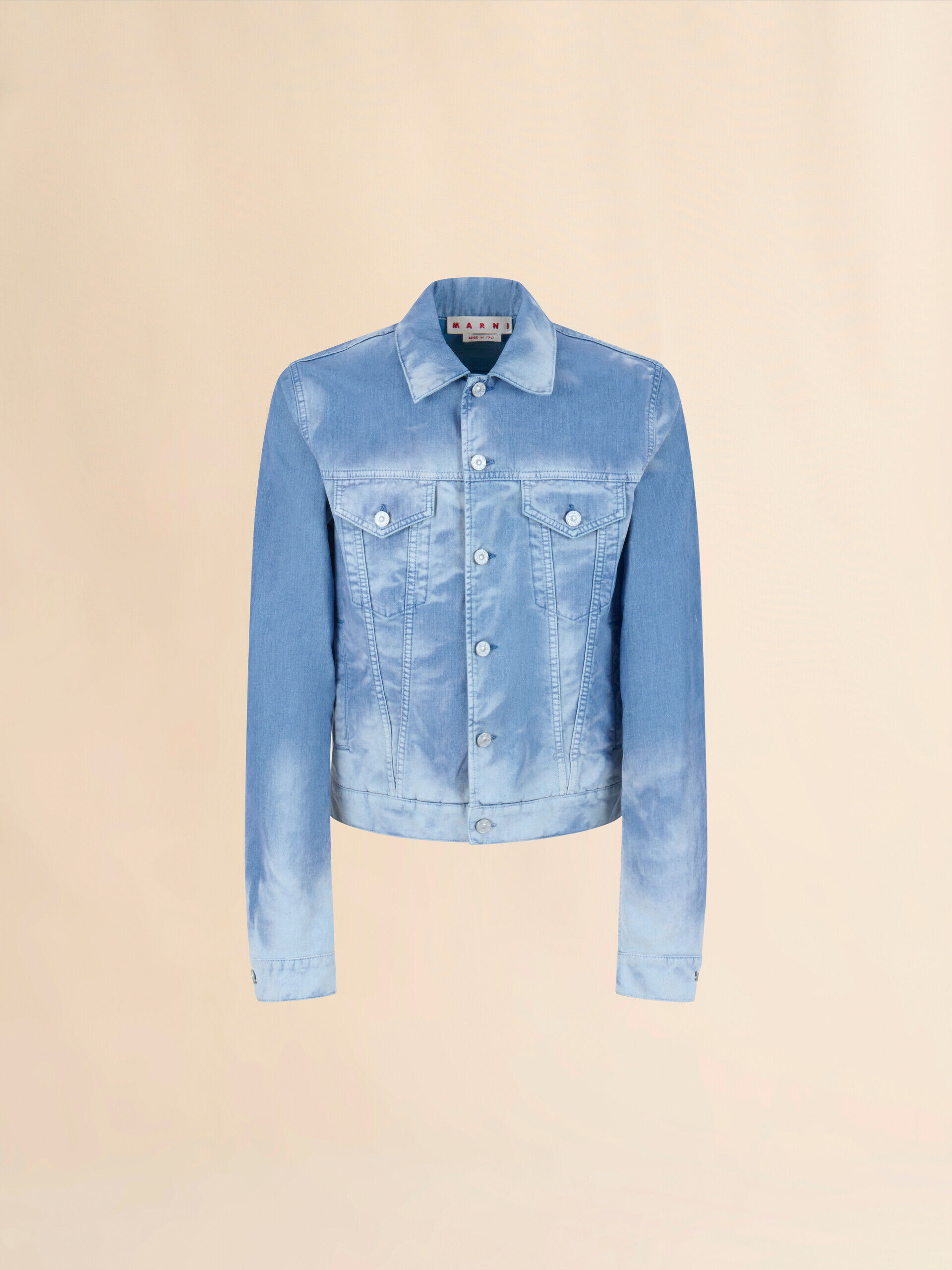 ライトブルー フロッキー加工デニムトラッカージャケット | Marni