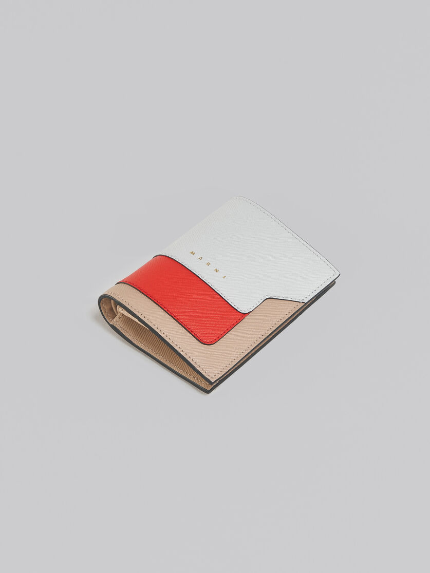 ブルー、ホワイト、ブラウン サフィアーノレザー製二つ折りウォレット - 財布 - Image 5
