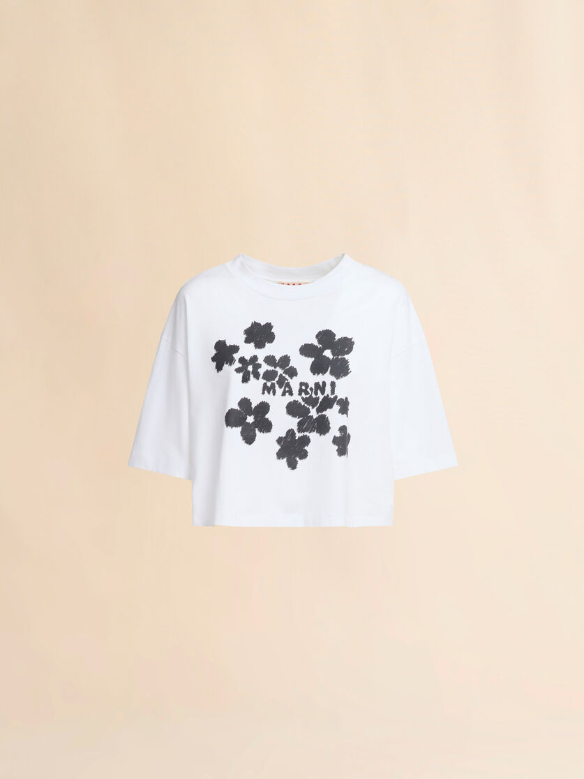 Daisy Garden print jersey cotton T-shirt - T-shirts - Image 1