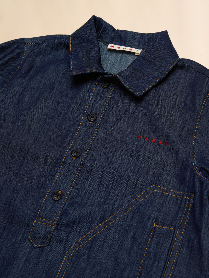 Dark denim shirt dress - Dresses - Image 3