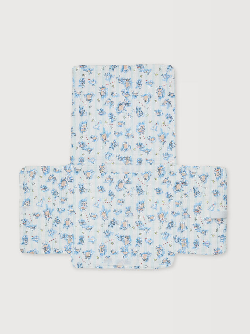 Light blue cotton changing bag with all-over print, Image 3