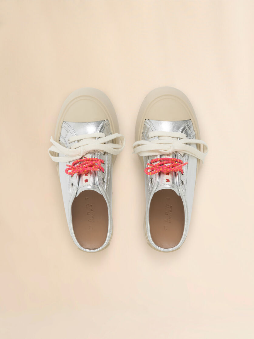 Silver leather Pablo lace-up sabot - Sneakers - Image 4