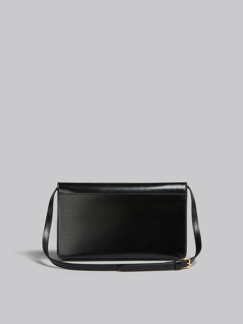 Black leather pouch with wavy flap - Wallets - Image 3
