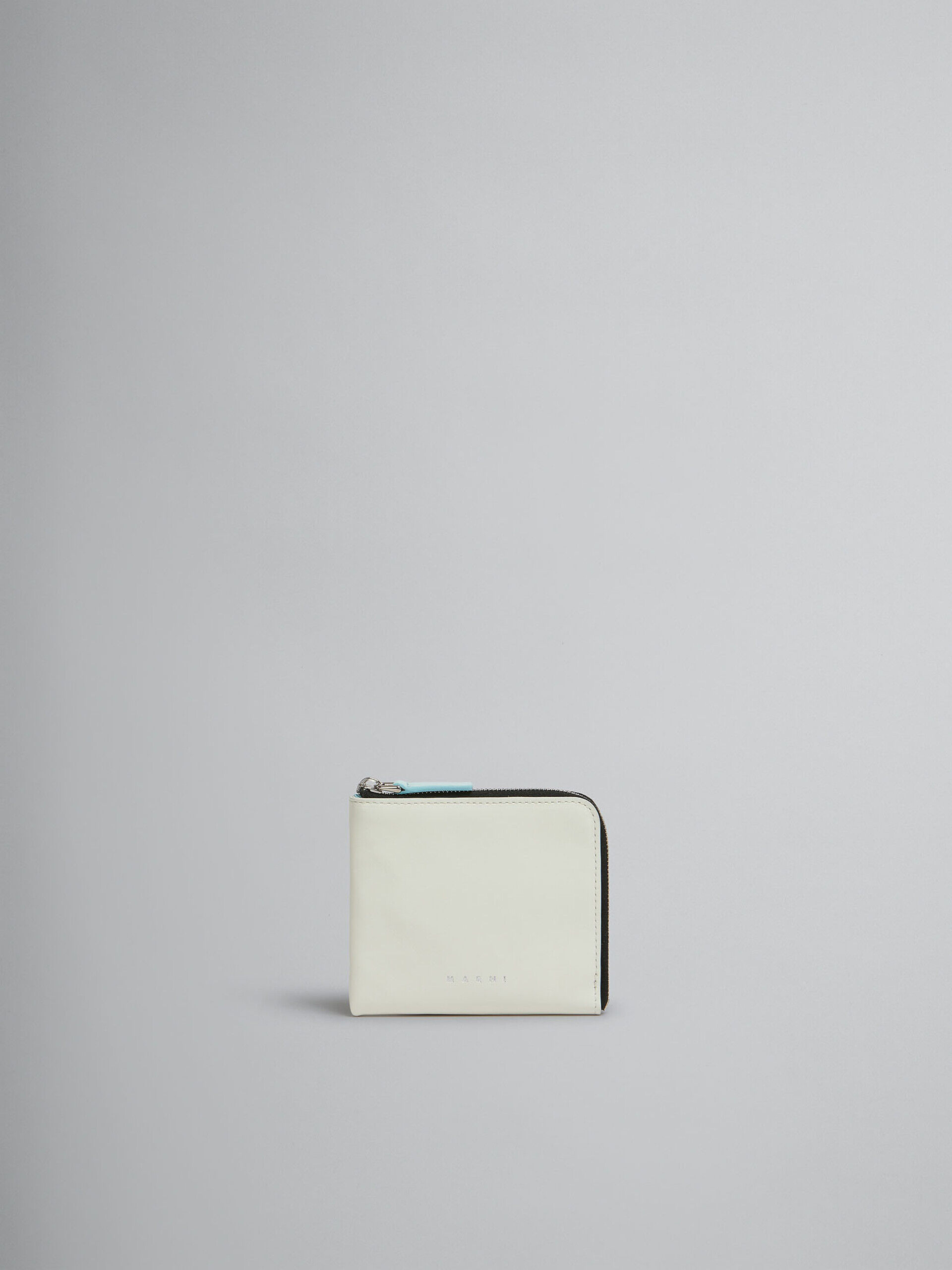 アイボリー レザー製 ジップアラウンド Prisma ウォレット | Marni