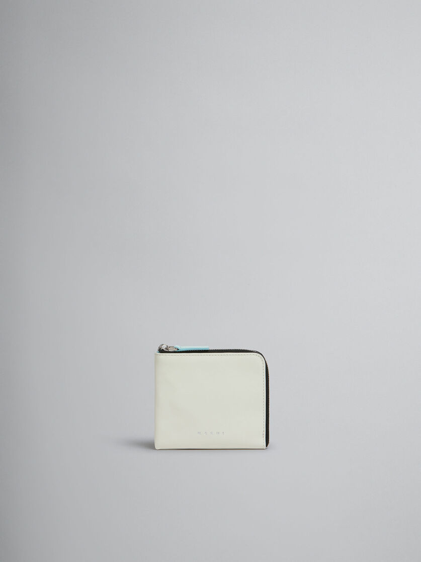 ブラック レザー製 ジップアラウンド Prisma ウォレット - 財布 - Image 1