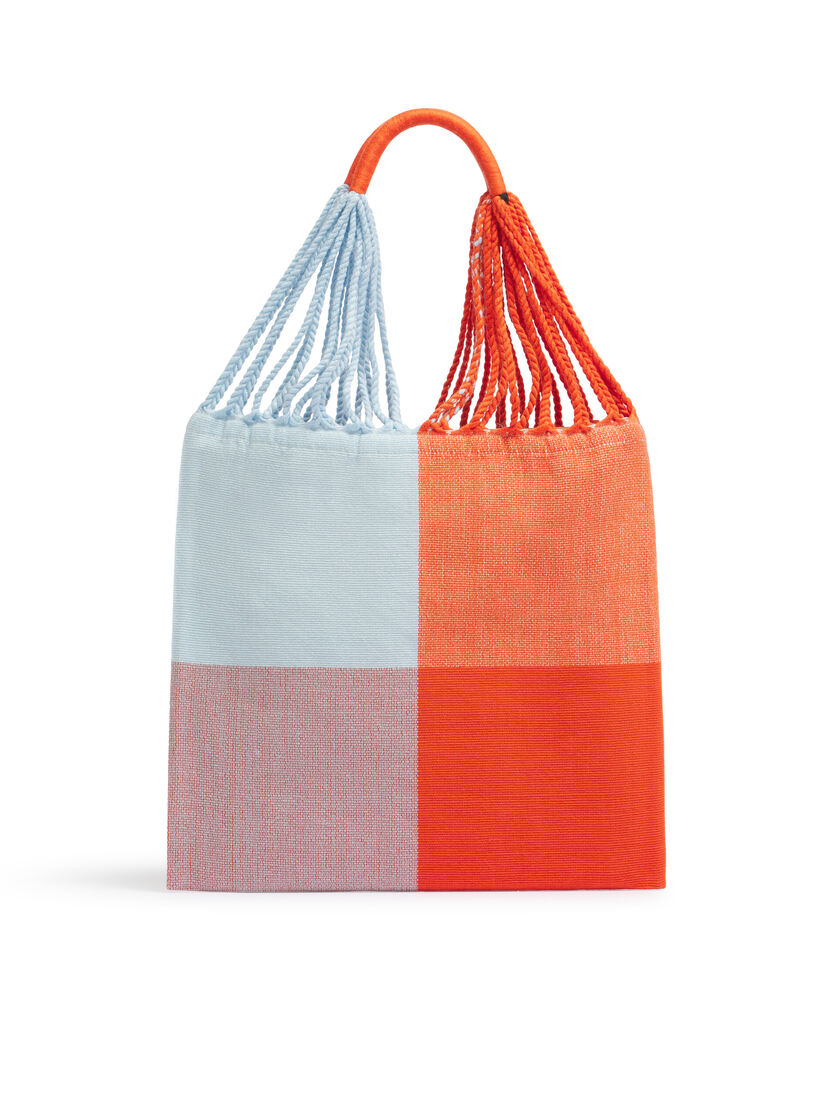MARNI MARKET ポリエステル ショッピングバッグ ハンモック風ハンドル付き グレー/ターコイズ/レッド - ハンドバッグ - Image 3