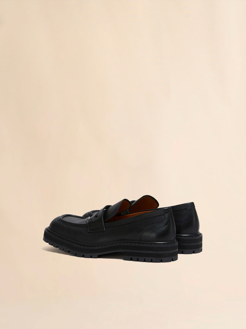 Black leather Piercing 2.0 chunky loafer - Lace-ups - Image 3