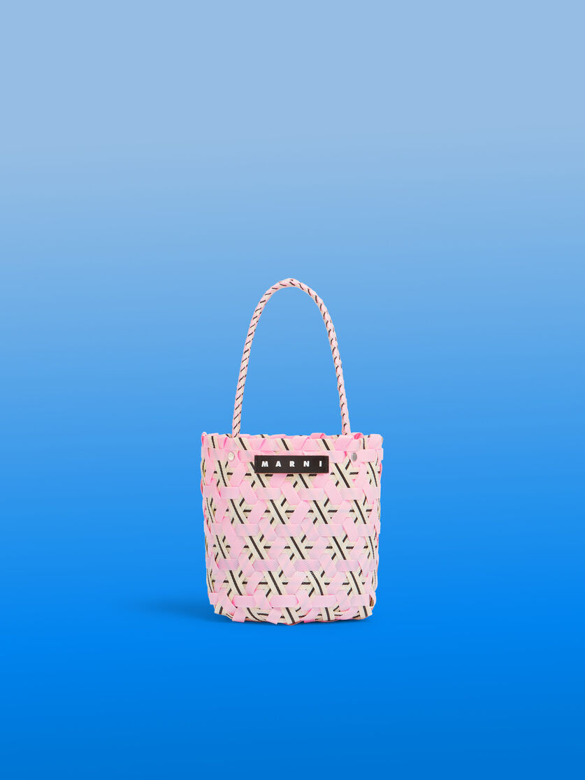 ライトブルー MARNI MARKET シリンダーシェイプ バスケットバッグ - ショッピングバッグ - Image 1