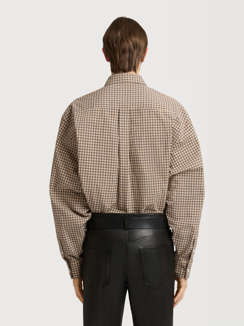 Beige shirt with micro-check, Image 4