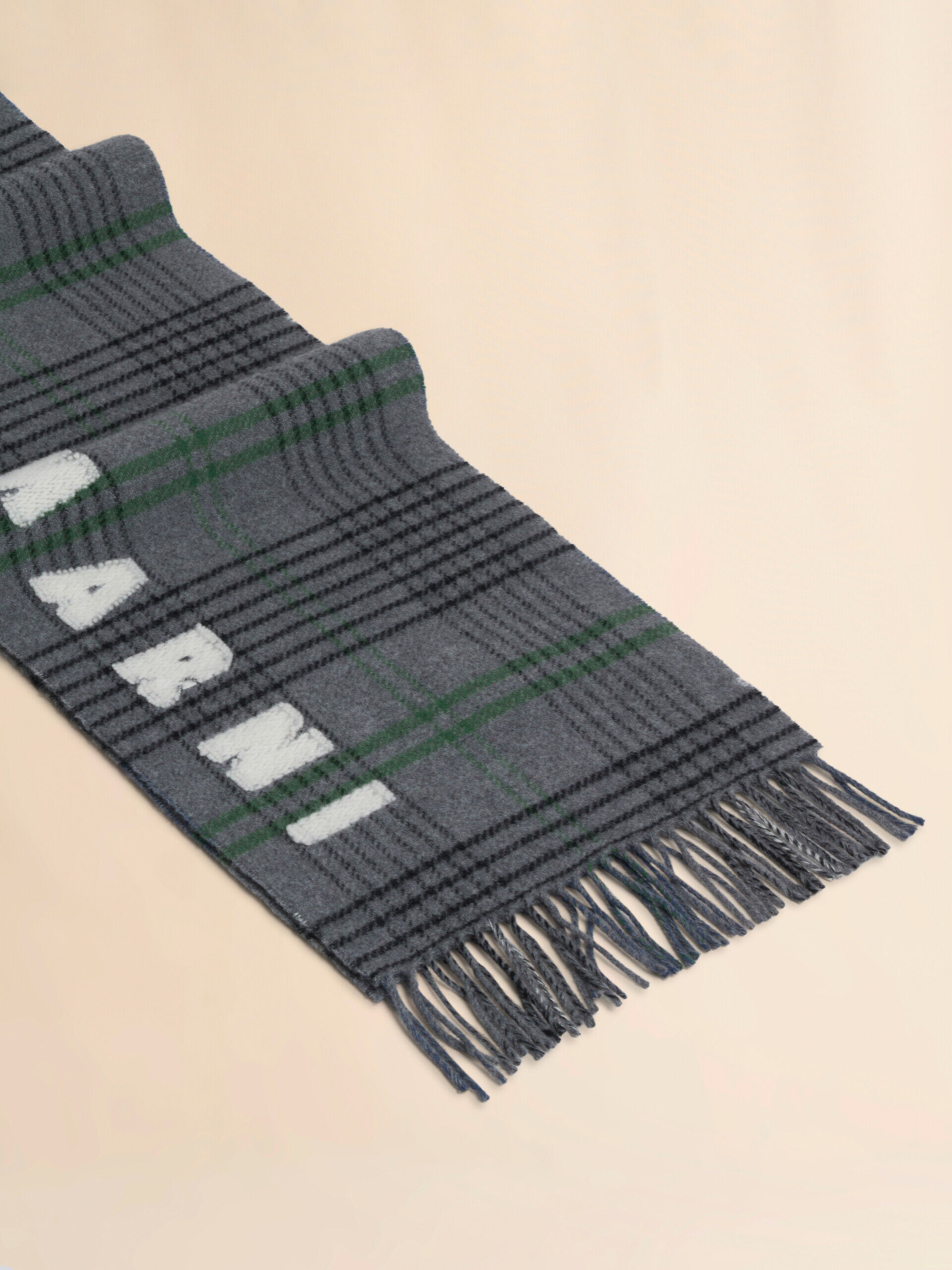 MARNI イエロー チェック ウール製 スカーフ MARNI イエロー チェック ウール製 スカーフ