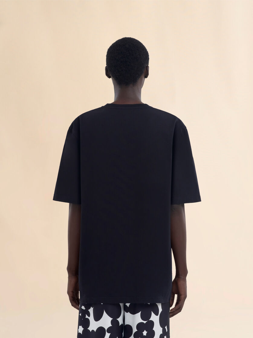 Light blue organic cotton oversized T-shirt with Marni patches - Shirts - Image 3