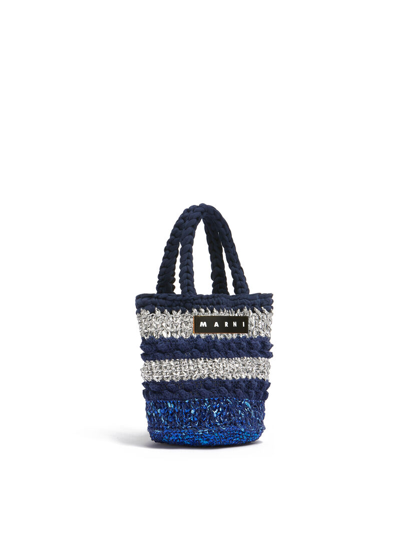 ディープブルー シルバー ボブルニット MARNI MARKET バケットバッグ - ショッピングバッグ - Image 2