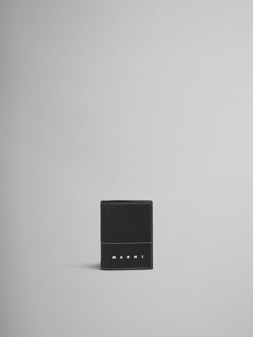 Black leather bifold card case - Wallets - Image 1