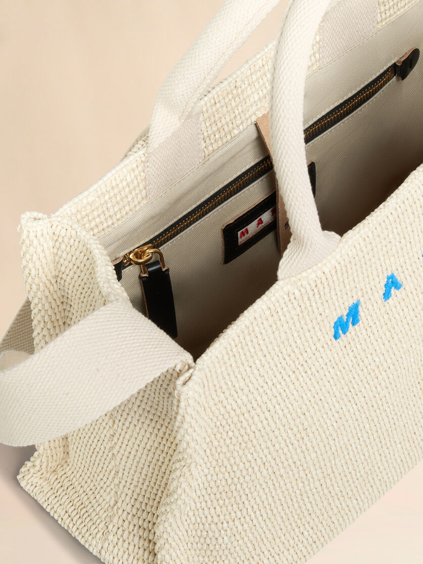 Kleine rosafarbene Tote Bag in Bast-Optik - Shopper - Image 3
