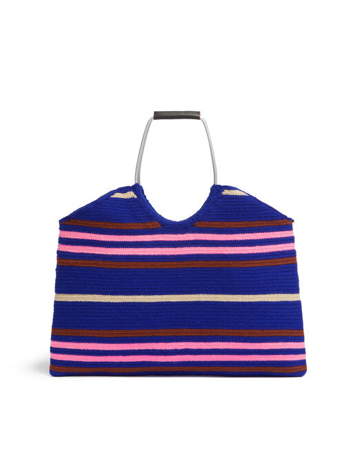 ブルー ピンク MARNI MARKET Riviera バッグ - ショッピングバッグ