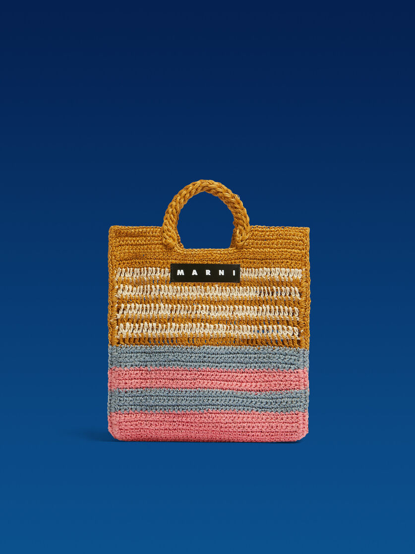 Brown striped MARNI MARKET FIQUE bag | Marni 