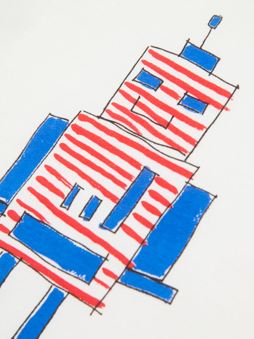 Off-white cotton T-shirt with Robottini print - T-shirts - Image 4