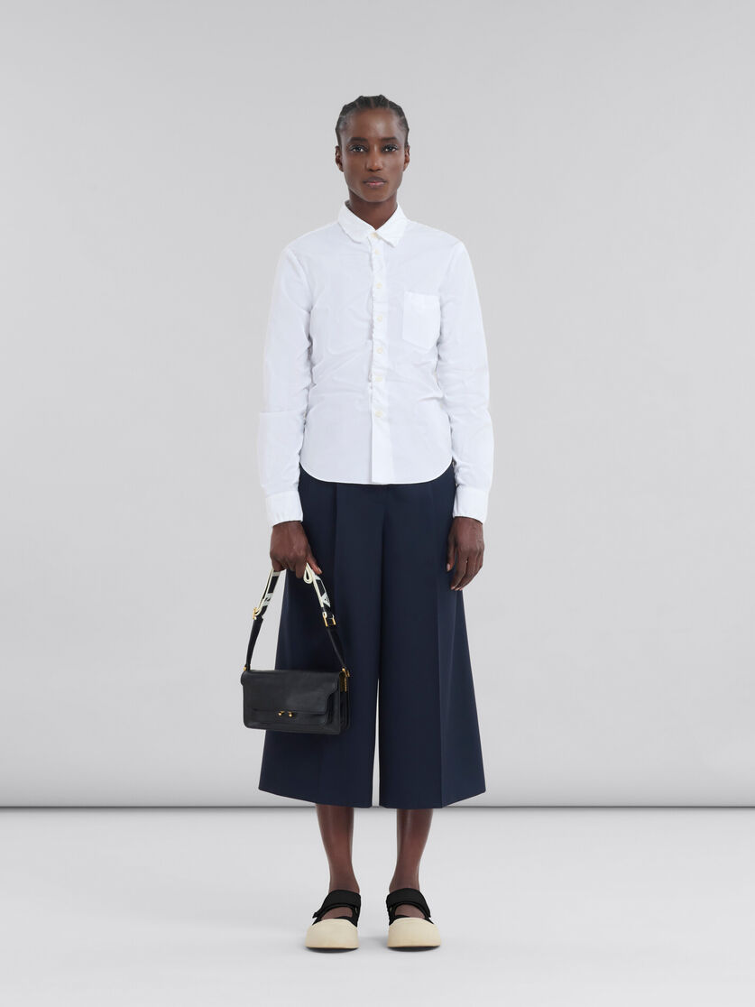 Black leather E/W Soft Trunk Bag with logo strap | Marni