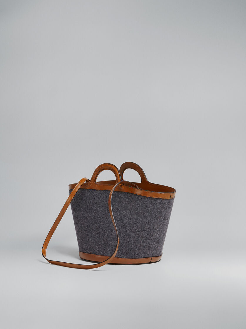Kleine Tasche TROPICALIA aus Filz und Leder - Handtaschen - Image 3