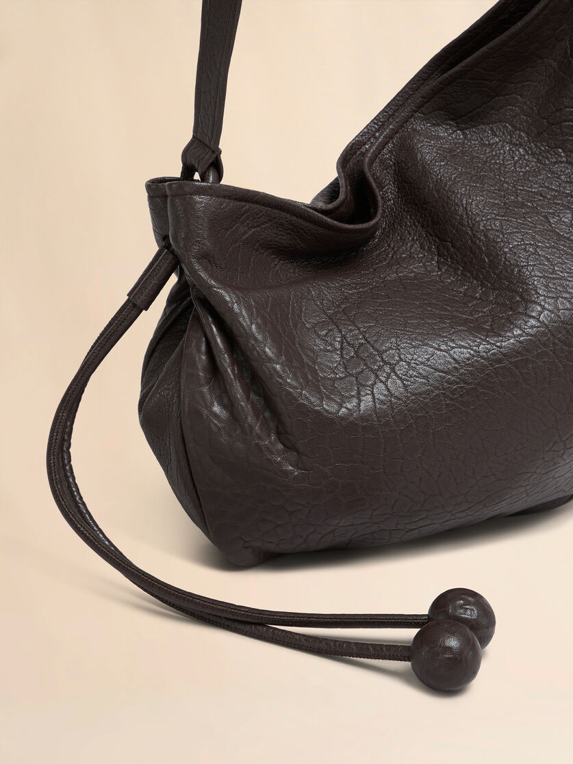 Small brown nappa Hobo bag - Shoulder Bags - Image 4