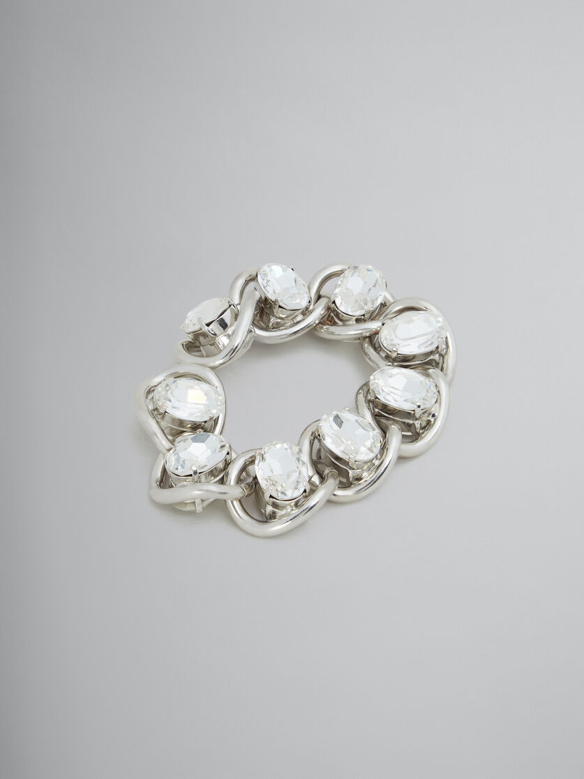 Chunky chain bracelet with rhinestones - Bracelets - Image 1
