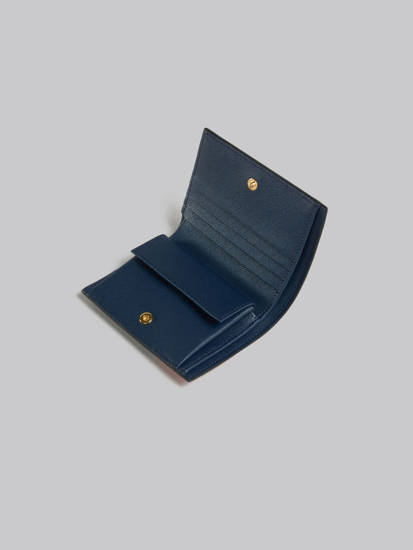 ティーグリーン、ライムストーン、ライトキャメル　サフィアーノレザー製二つ折りウォレット - 財布 - Image 4