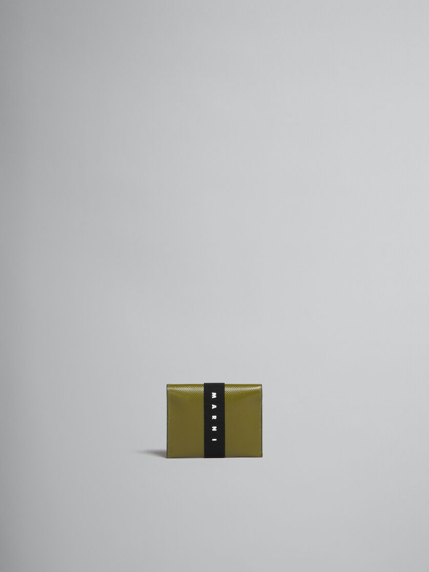 Black bifold cardholder with logo strap - Wallets - Image 1
