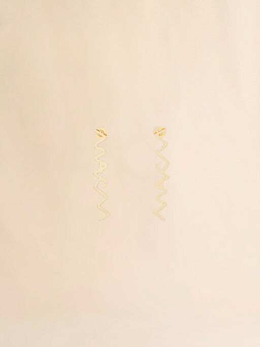 Orecchini pendenti Marni Symbol con pavé di strass - Orecchino