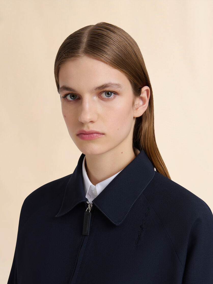 Deep blue wool Baracuta jacket with Marni Symbol - Jackets - Image 4